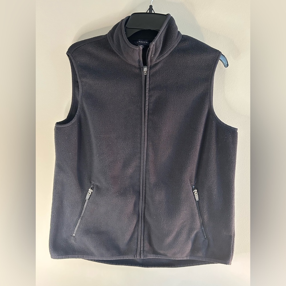Lands End black hiking outerwear fleece vest size women’s M (10-12) cozy soft